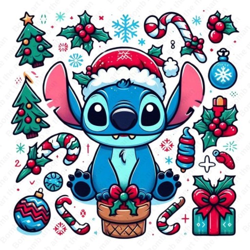 Captivating cute christmas stitch designs for your holiday spirit